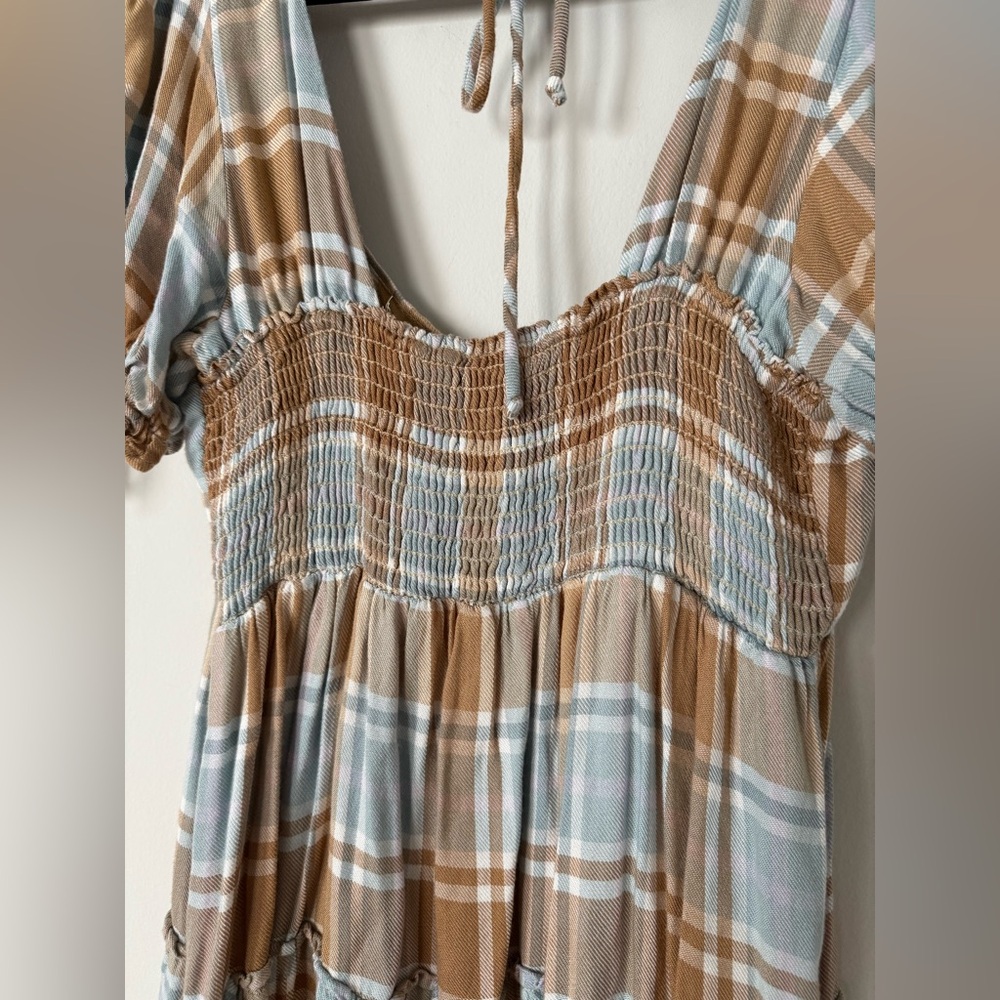 Show Me Your Mumu Maryellen Tiered Mini Dress in Georgetown Plaid - Picture 4 of 16